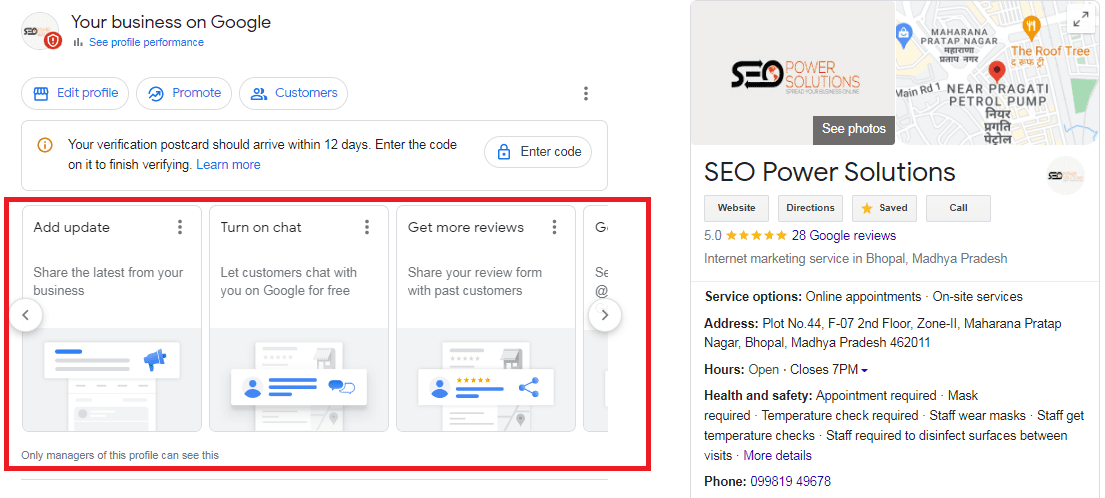 Features of Google business profile