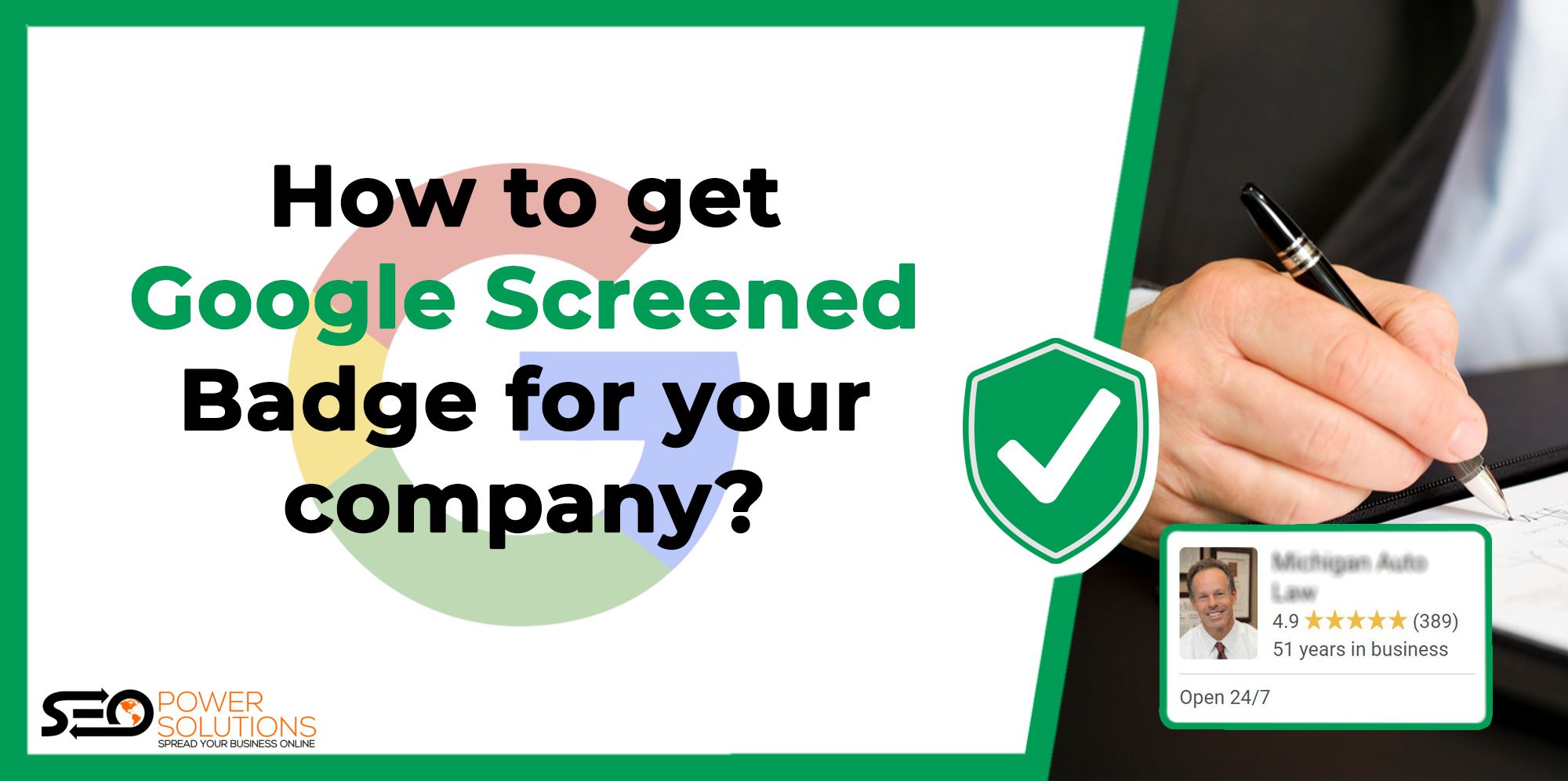 How to get Google Screened Badge for your company?