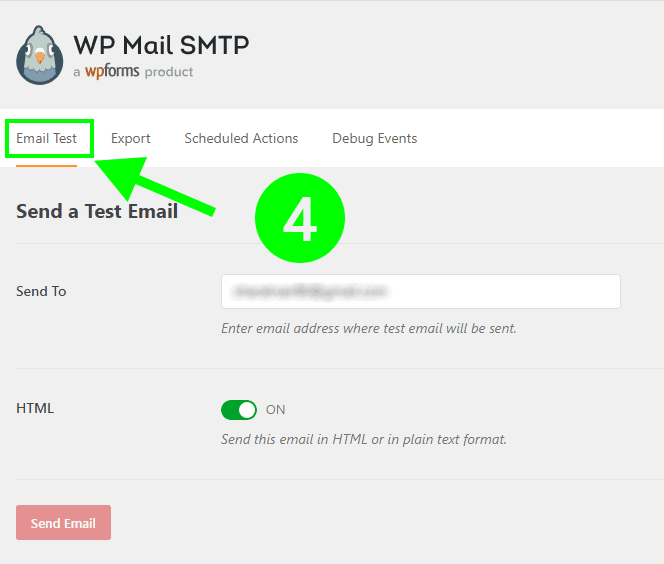 Wp mail setup test